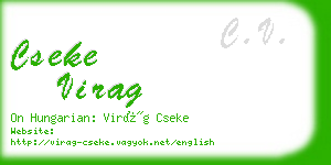 cseke virag business card